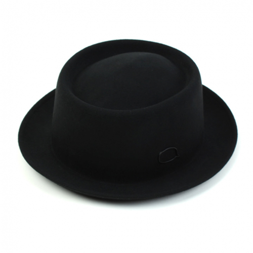 Black Bubble Very Short Wool Fedora 숏페도라