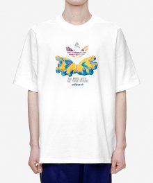 그래픽 티셔츠 - 화이트 / GK7183