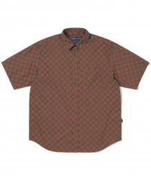 CS Check S/S Shirt Brown/Green