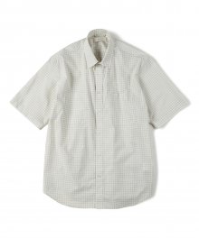 SQUARE CHECKED HALF SHIRT (IVORY)