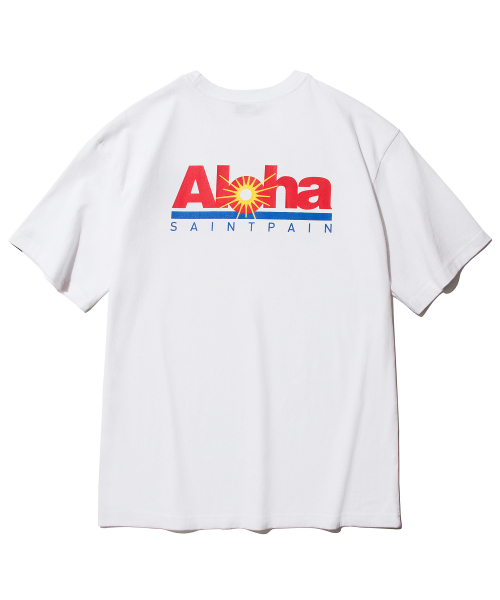 MUSINSA SAINTPAIN 20S SP ALOHA LOGO T SHIRT WHITE