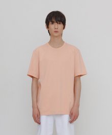 FINEST COTTON HALF SLEEVE TEE-APRICOT