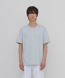 FINEST COTTON HALF SLEEVE TEE-SKY BLUE