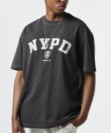 NYPD 유니폼 오버핏 반팔티 블랙 차콜