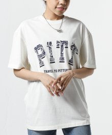PITT 유니폼 오버핏 반팔티 크림