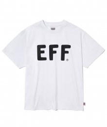 빅 EFF 로고 반팔 티셔츠 화이트