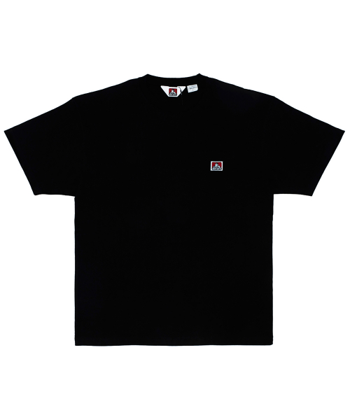 벤 데이비스(bendavis) 화이트라벨 오버핏 백 로고 포켓 빅 티셔츠 [블랙]