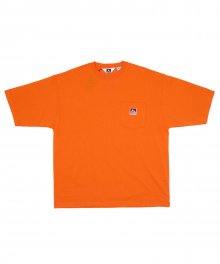 화이트라벨 빅 포켓 티셔츠 오렌지