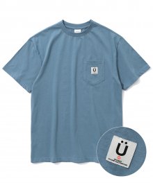 라벨 포켓 티셔츠_블루(IK2ASMT501A)