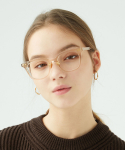 오아트(OART) Nina BROWN CRYSTAL 투명 뿔테 안경