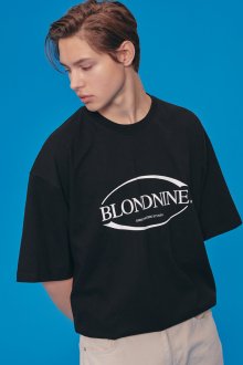BLONDNINE WHITE CIRCLE T-SHIRTS_BLACK