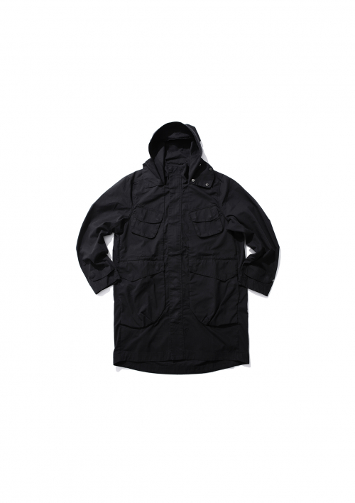 washing long coat black