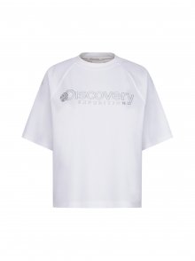 세미크롭 여성 루즈핏 티셔츠(O/WHITE)