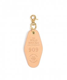 909 LEATHER KEY RING (beige)