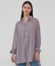 Overfit linen shirt_purple