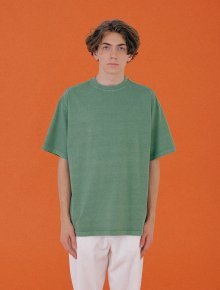 WASHED LOGO EMBROIDERED T-SHIRTS S/S_FOREST GREEN