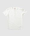 10.6 oz Cotton Short Sleeve Henley T-Shirt White