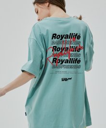 RL622 멀티 로고 반팔 티셔츠 - 세이지그린