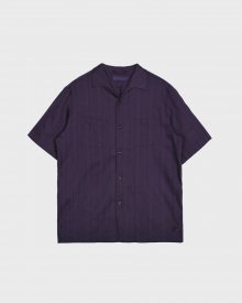 20SS COMFY WING COLLAR HALF SLEEVE SHIRT PURPLE