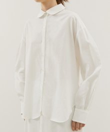 Amelie Curved Shirt (White)