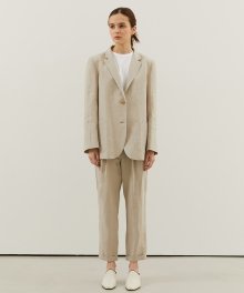 Classic Linen Pants (Beige)