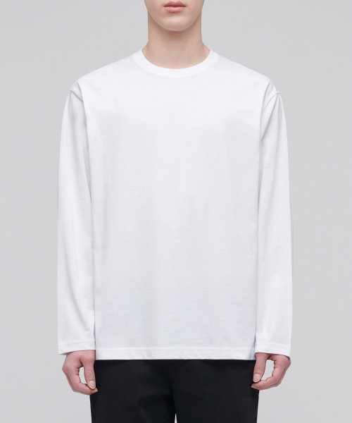 Футболка с круглым вырезом и длинным рукавом [White]