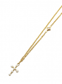 오키디루포(OCCHI DI LUPO) Miiche Cross pearl necklace