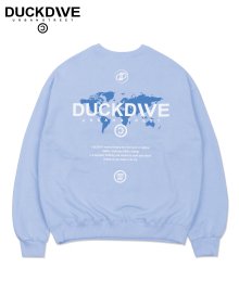 WORLD WIDE CREWNECK LIGHT BLUE