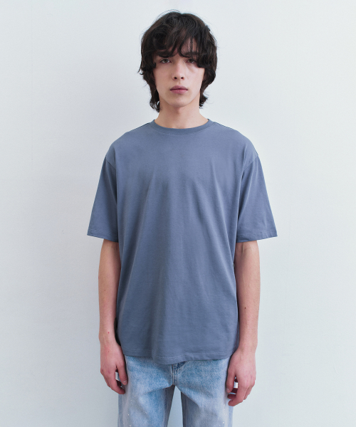 SUPIMA Cotton Premium T-Shirt BLUE GREY