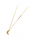 오키디루포(OCCHI DI LUPO) Luna garnet necklace