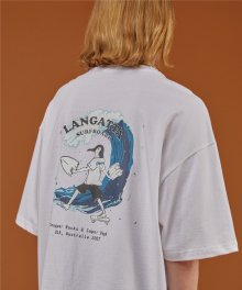 [16수] LANGATTA Penguin 로고 반팔 화이트