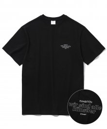 OUT LINE SLOGAN TEE_BLACK(IK2AMMT519A)