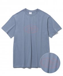 OUTLINE OVAL LOGO TEE_BLUE(IK2AMMT515A)