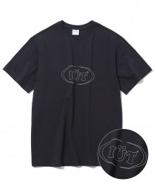 OUTLINE OVAL LOGO TEE_CHARCOAL(IK2AMMT515A)