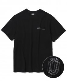 U LOGO 3D TEE_BLACK(IK2AMMT502A)