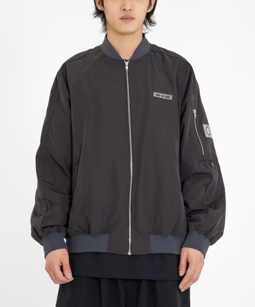Бомбер реглан MRO008 Technical (Charcoal Black)