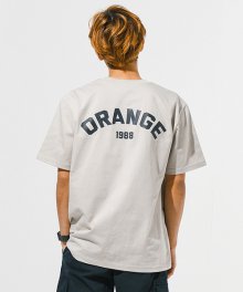 오렌지 클럽티셔츠(헤비라인) - 네추럴그레이