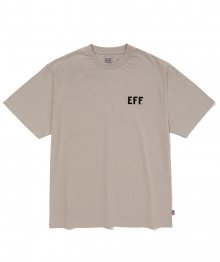 스몰 EFF 로고 반팔 티셔츠 그레이 베이지