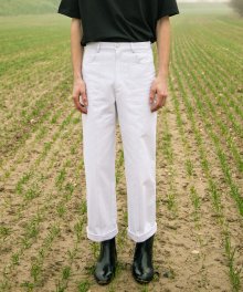 INCISION TWIL PANTS WHITE