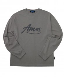 Cursive logo long sleeve T-shirts_GY