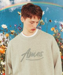 Cursive logo sweatshirts_GY