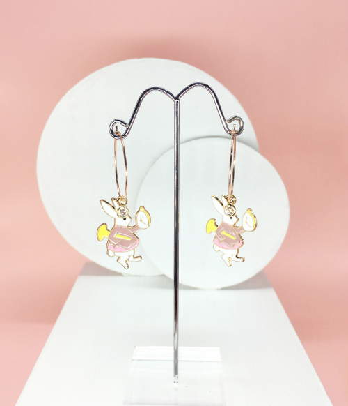 레이지앤크레이지(LAZY N CRAZY) 귀여운 핑크 토끼 링 귀걸이 - 25,000원 | 무신사 스토어
