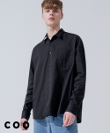 씨오큐(COQ) Overfit vivid color shirt_black