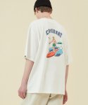 커버낫(COVERNAT) 서퍼맨 티셔츠 화이트