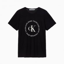 남 J314760 BAE 블랙 CK 라운드 로고 레귤러 반팔 티셔츠