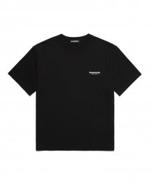프리미엄 넥 오버핏 반팔 티셔츠 (VNBTS202) 블랙