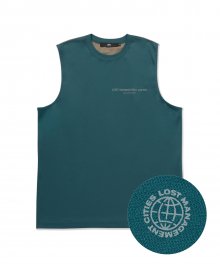 LMC CURVED LINE SLEEVELESS JERSEY teal