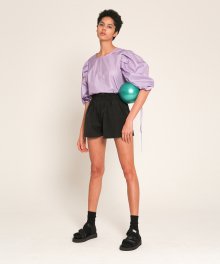Volume sleeves with drawstring technical shell blouse in Lilac