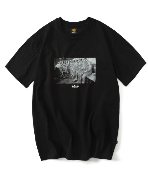 LAD1003 에스트로넛  헤비웨이트 반팔 티셔츠 - 블랙