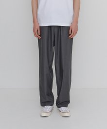 RELAXED WIDE SLACKS-GREY